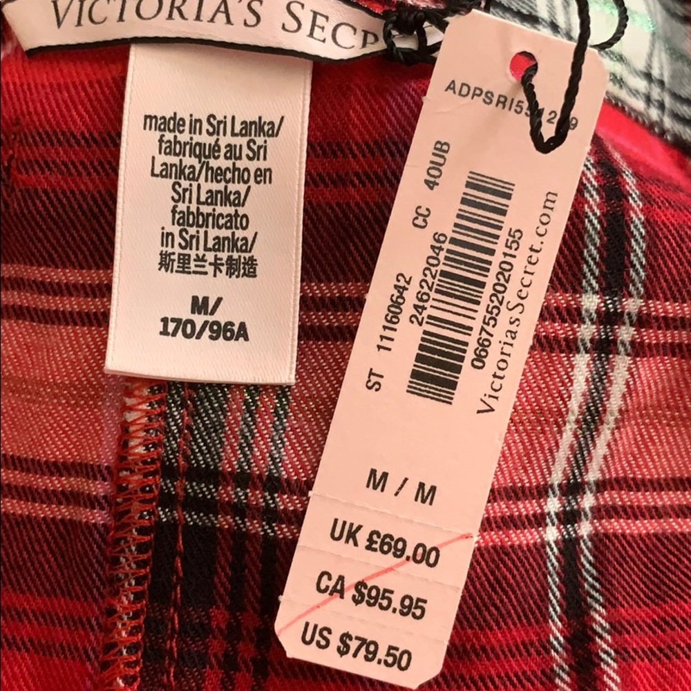 Victoria Secret Flannel Tie Romper - Picture 9 of 11